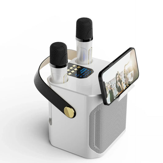 Portable Karaoke Speaker Dual Mic 8-Hour Battery