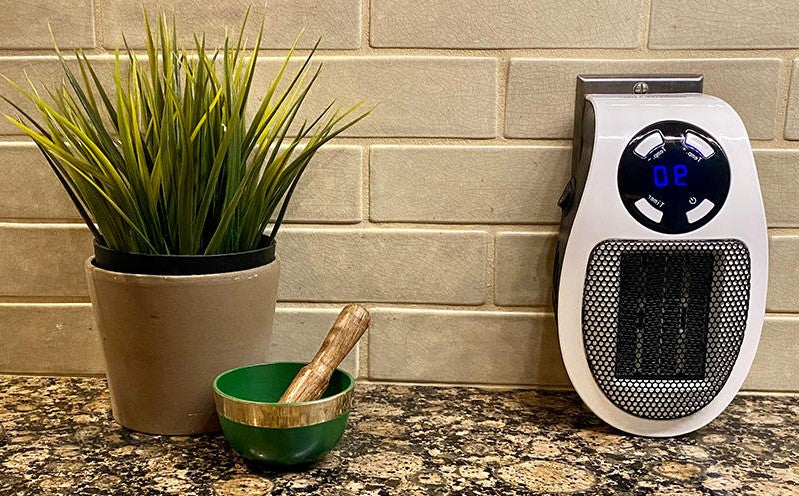 Portable Space Heater 1500W Adjustable Thermostat 12-Hour Timer