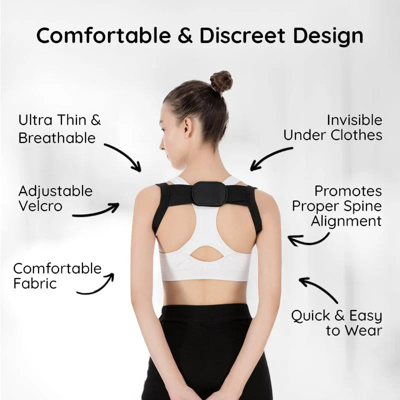 Posture Corrector Adjustable Breathable Discreet Under-Clothing Wear