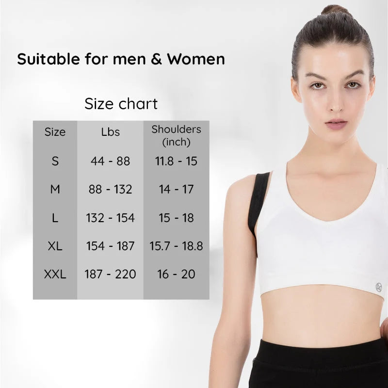 Posture Corrector Adjustable Breathable Discreet Under-Clothing Wear