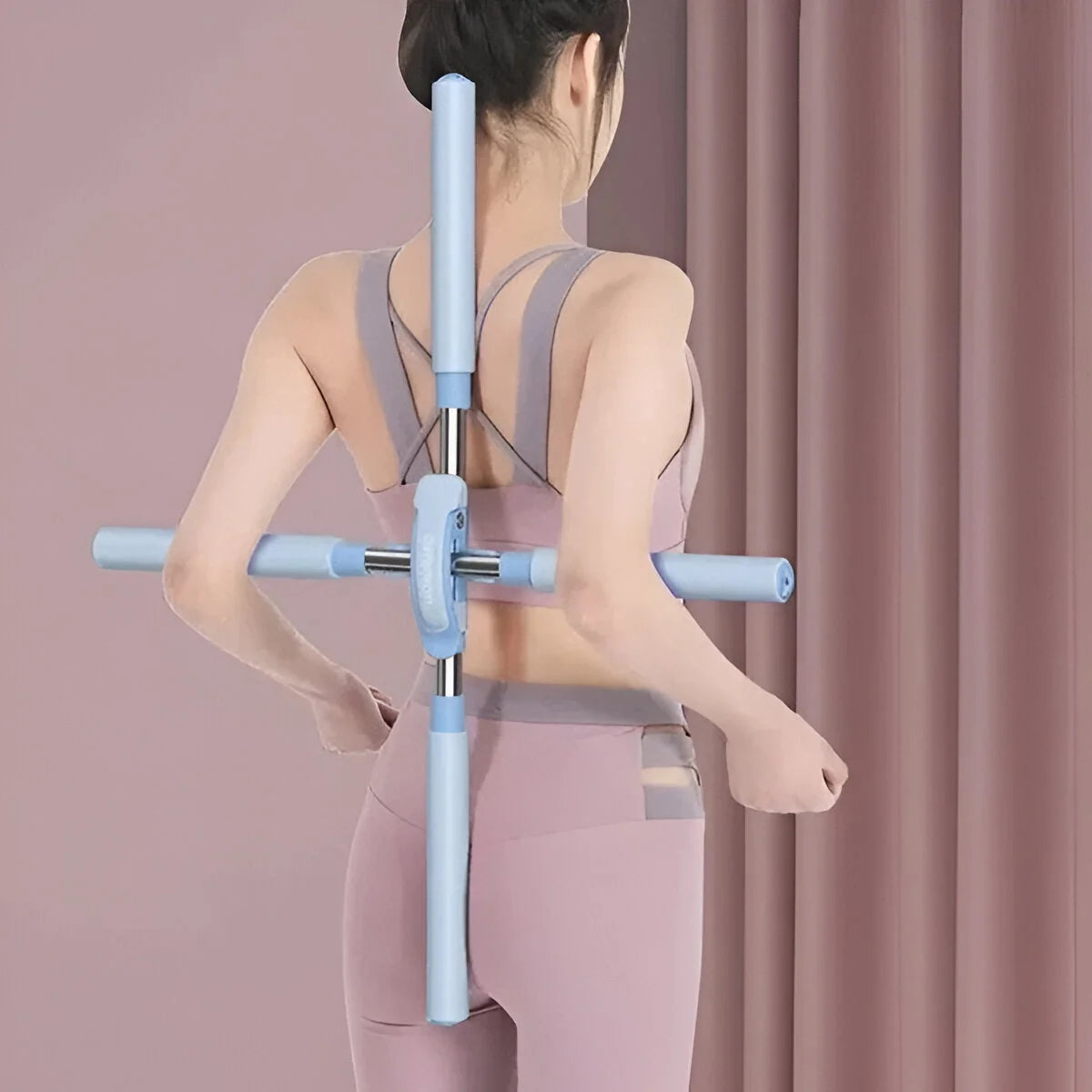 Posture Training Stick Adjustable Length Foam Padded Stainless Steel