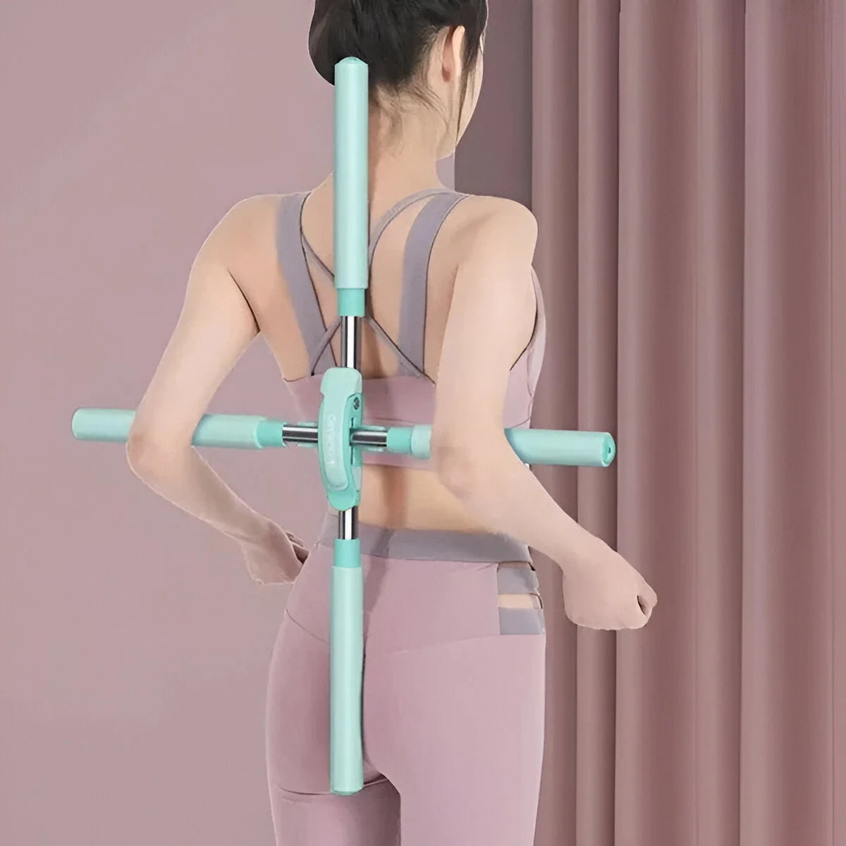 Posture Training Stick Adjustable Length Foam Padded Stainless Steel
