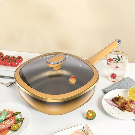 Pot Nonstick Titanium Ceramic Iron Core Base Glass Lid