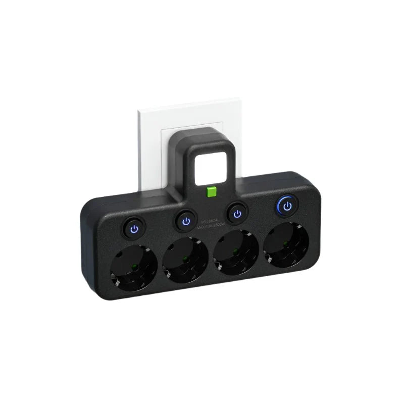 Power Strip 4 Outlets USB Charging Child Safety Lock