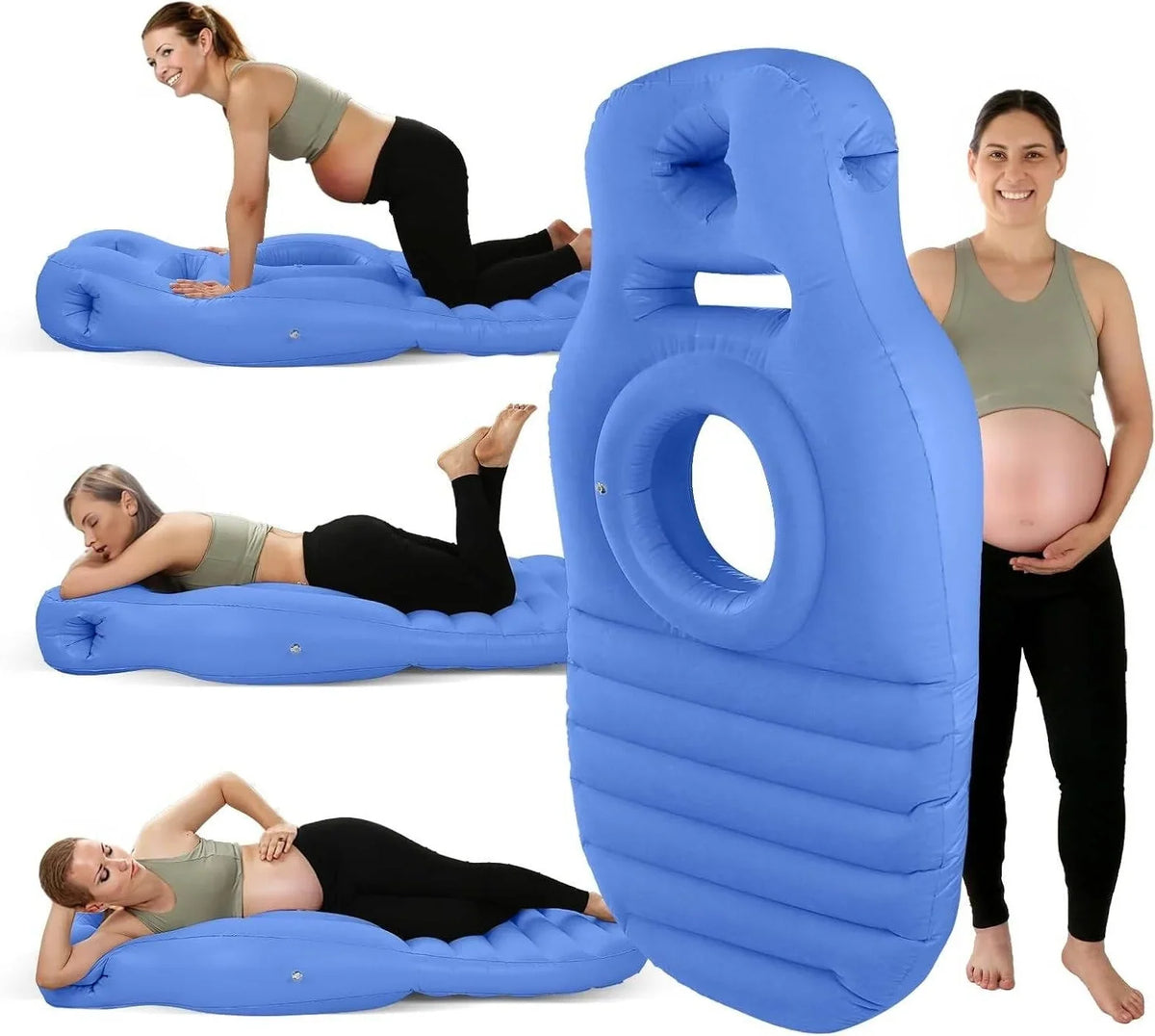 Pregnancy Pillow Belly Cutout Adjustable Air Chambers for Stomach Sleeping