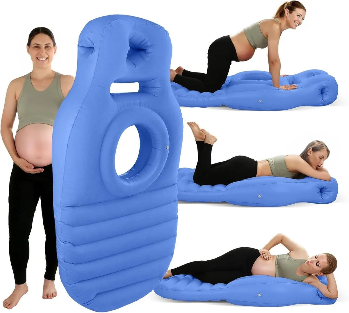 Pregnancy Pillow Belly Cutout Adjustable Air Chambers for Stomach Sleeping