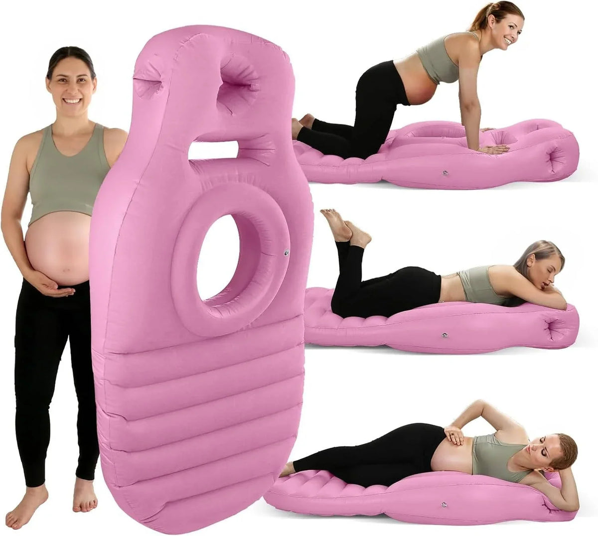 Pregnancy Pillow Belly Cutout Adjustable Air Chambers for Stomach Sleeping