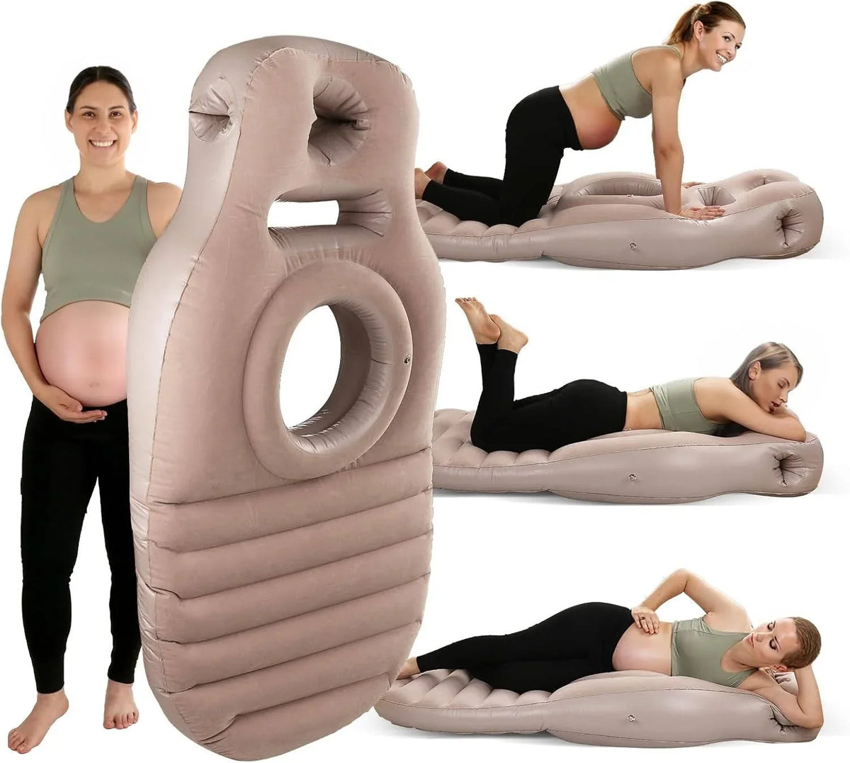 Pregnancy Pillow Belly Cutout Adjustable Air Chambers for Stomach Sleeping