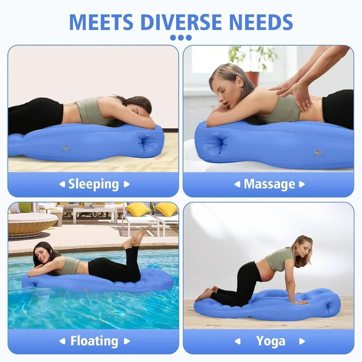 Pregnancy Pillow Belly Cutout Adjustable Air Chambers for Stomach Sleeping