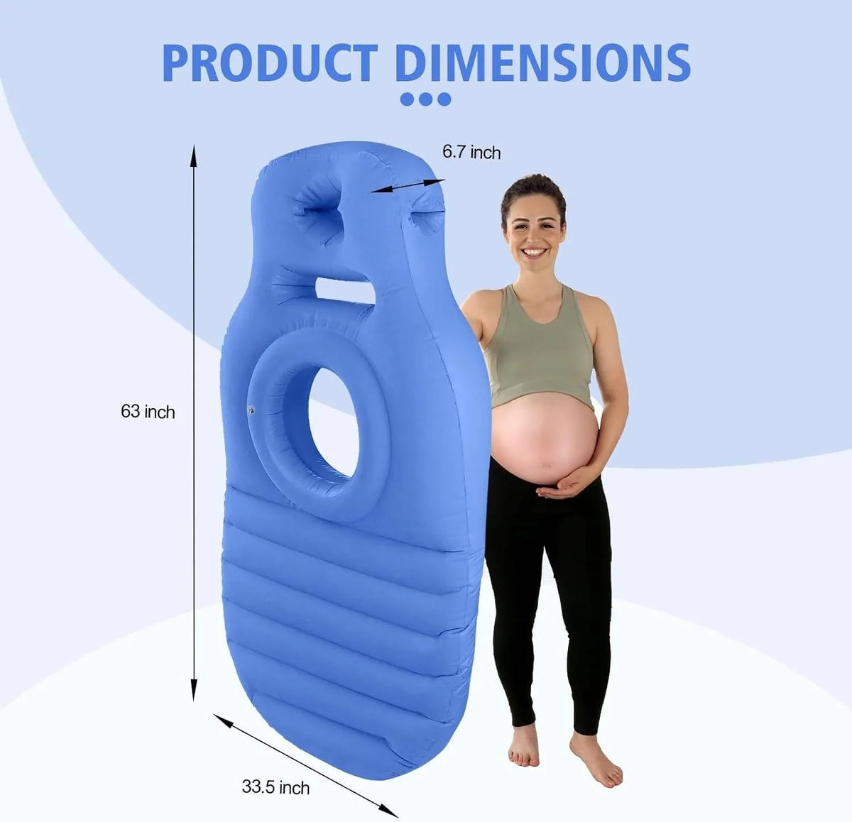 Pregnancy Pillow Belly Cutout Adjustable Air Chambers for Stomach Sleeping