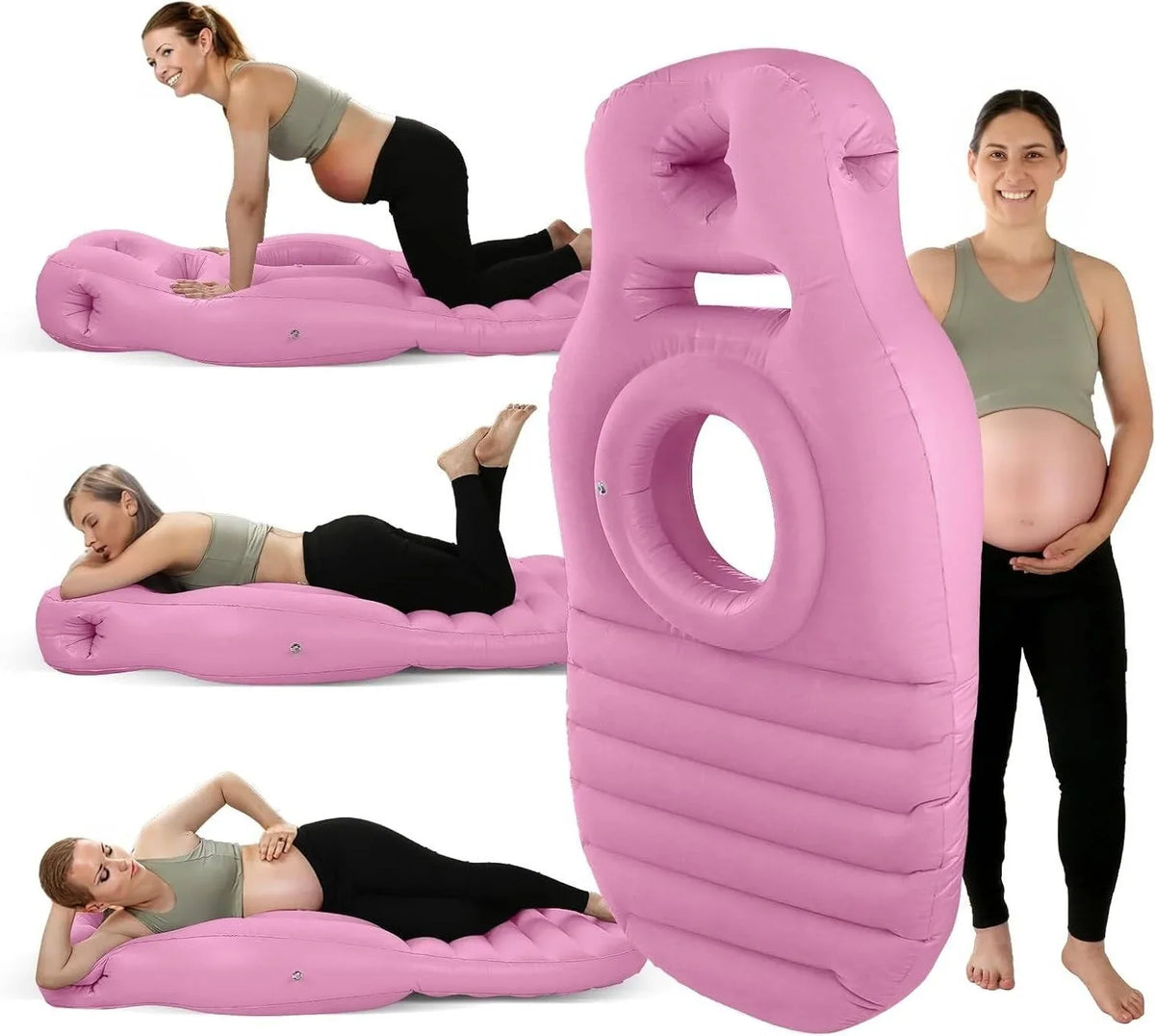 Pregnancy Pillow Belly Cutout Adjustable Air Chambers for Stomach Sleeping