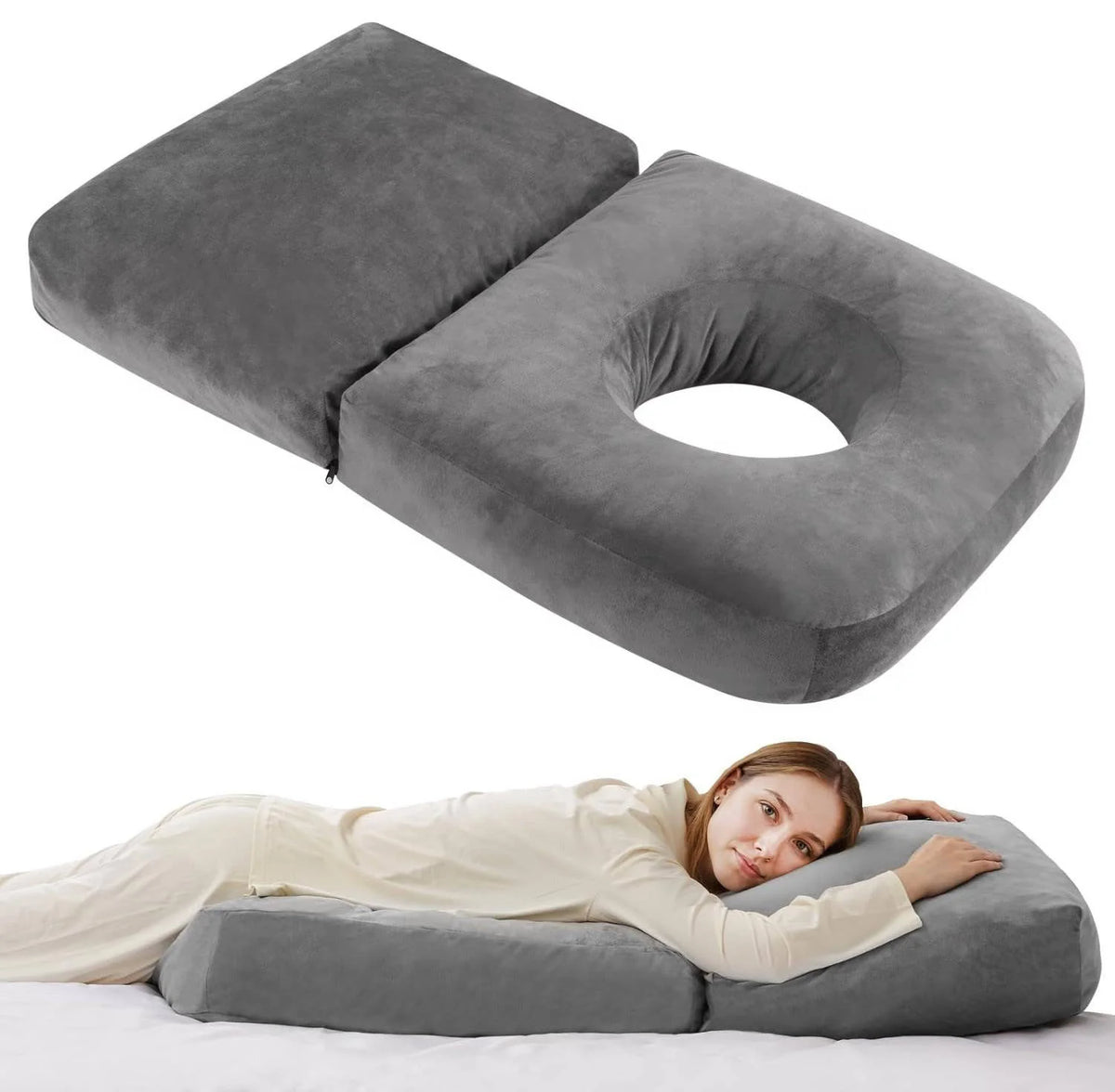 Pregnancy Pillow Full-Body Support Machine-Washable Cover
