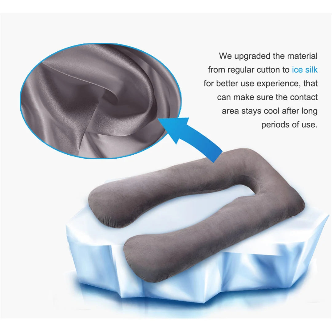 Pregnancy Pillow U-Shaped Full Body Support Cool Cover