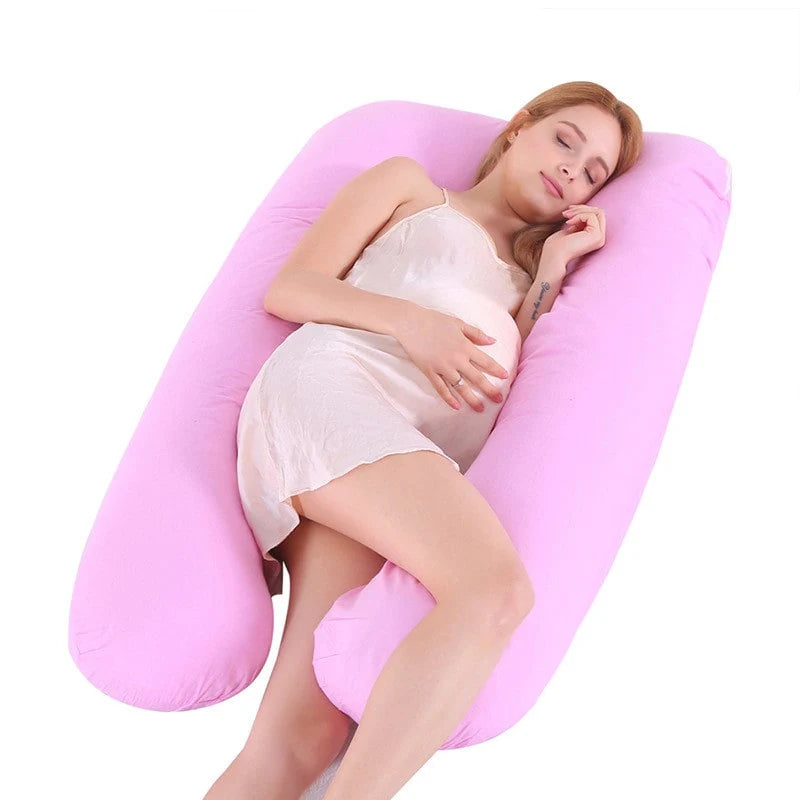Pregnancy Pillow U-Shaped Full Body Support Cool Cover