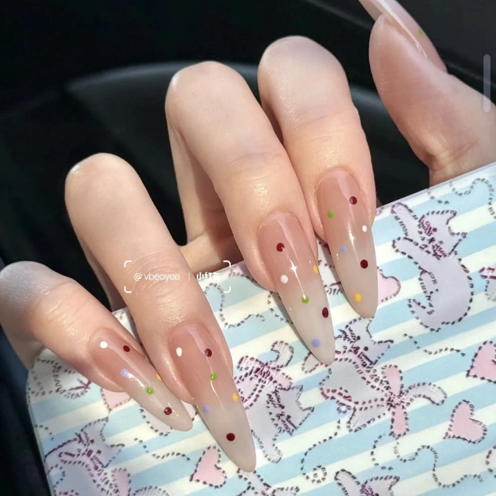 Press-On Nails 3D Embellished Designs Easy Application S and M Sizes