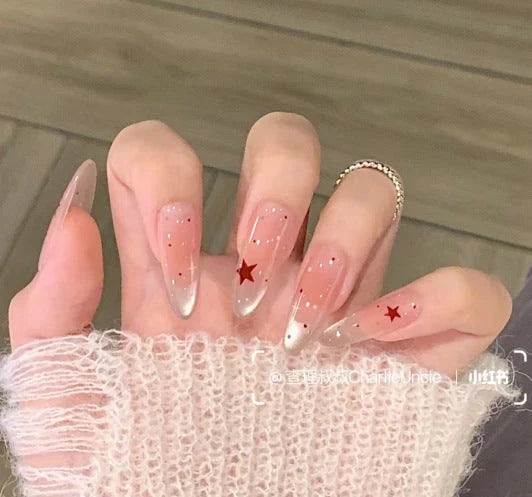 Press-On Nails 3D Embellished Designs Easy Application S and M Sizes