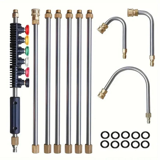 Pressure Washer Wand 10-Foot Telescoping Aluminum Alloy 4000 PSI