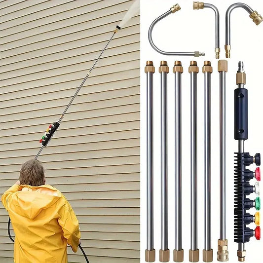 Pressure Washer Wand Telescoping Brass & Stainless 4000 PSI