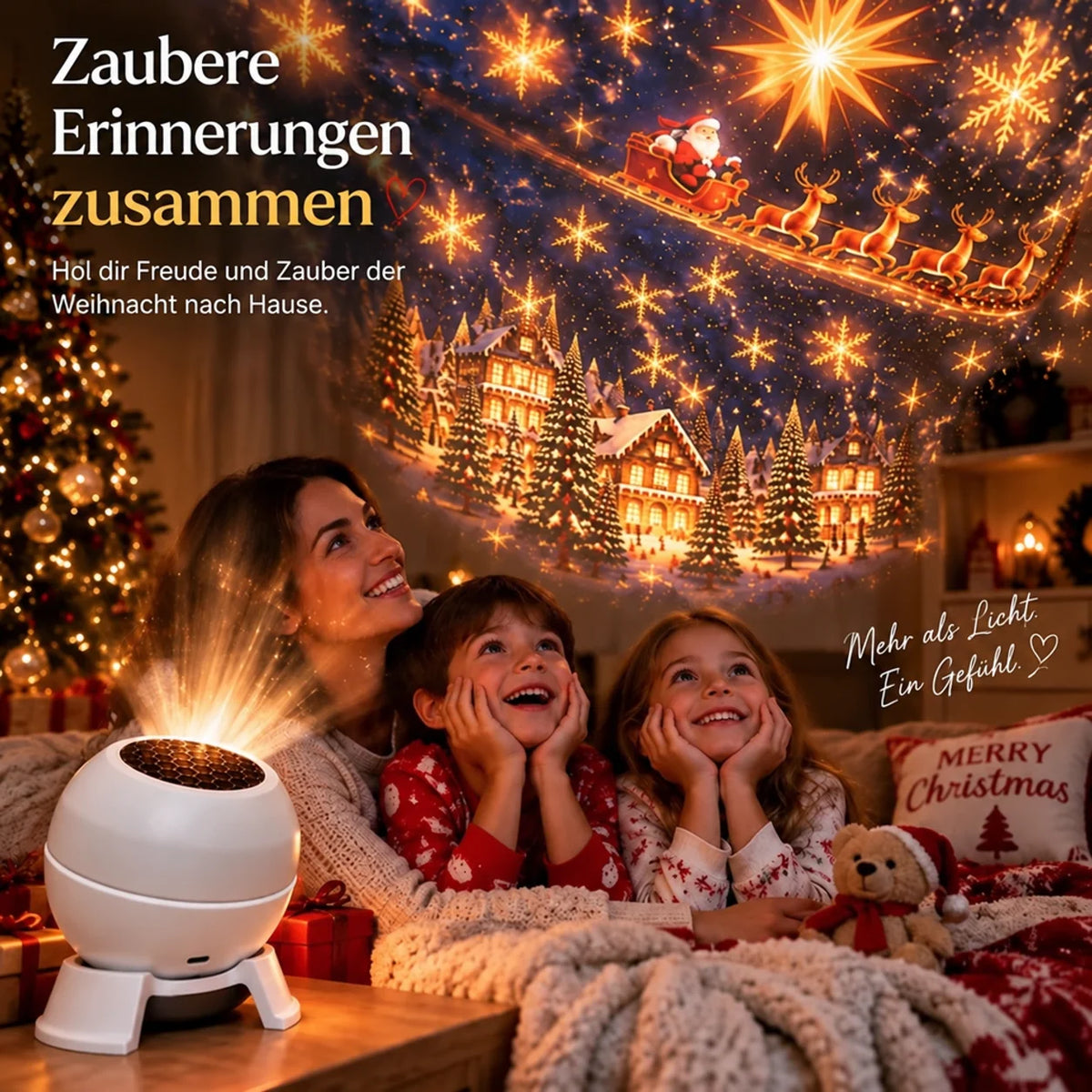 Projection Light Christmas Wall & Ceiling Scenes USB Powered