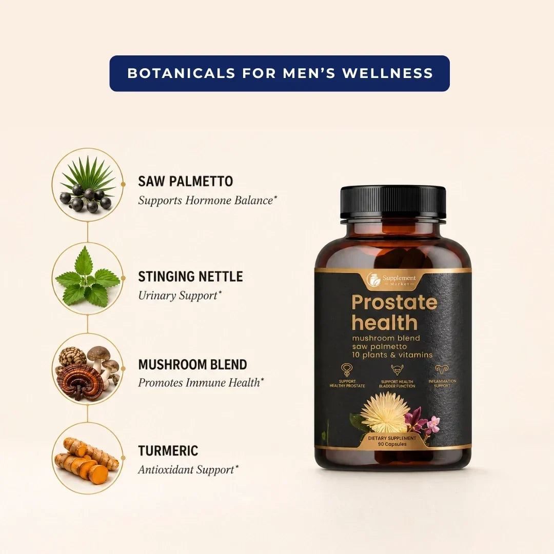 Prostate Support Supplement Botanical Blend Urinary Flow Support