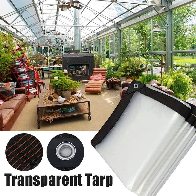 Protective Tarp Clear Weather-Resistant Light-Transmitting PE