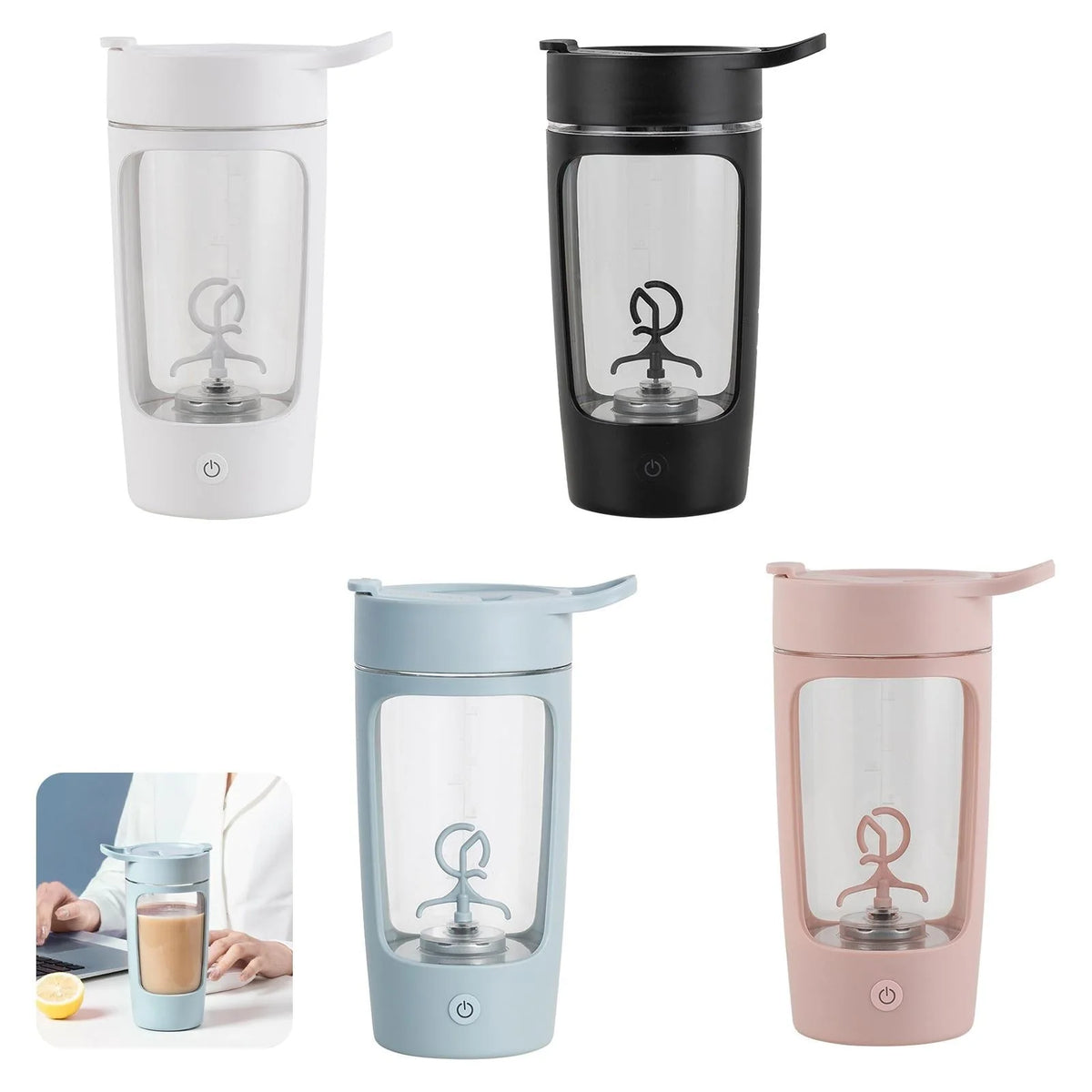 Protein Shaker Bottle Electric Self-Mixing Leakproof 22 Oz