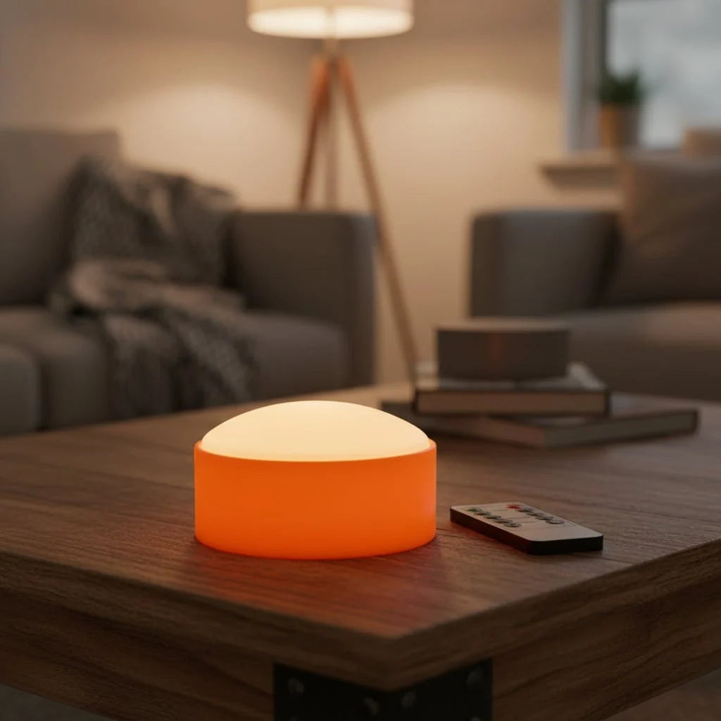 Puck Lights Battery-Operated Remote-Controlled LED Heredity