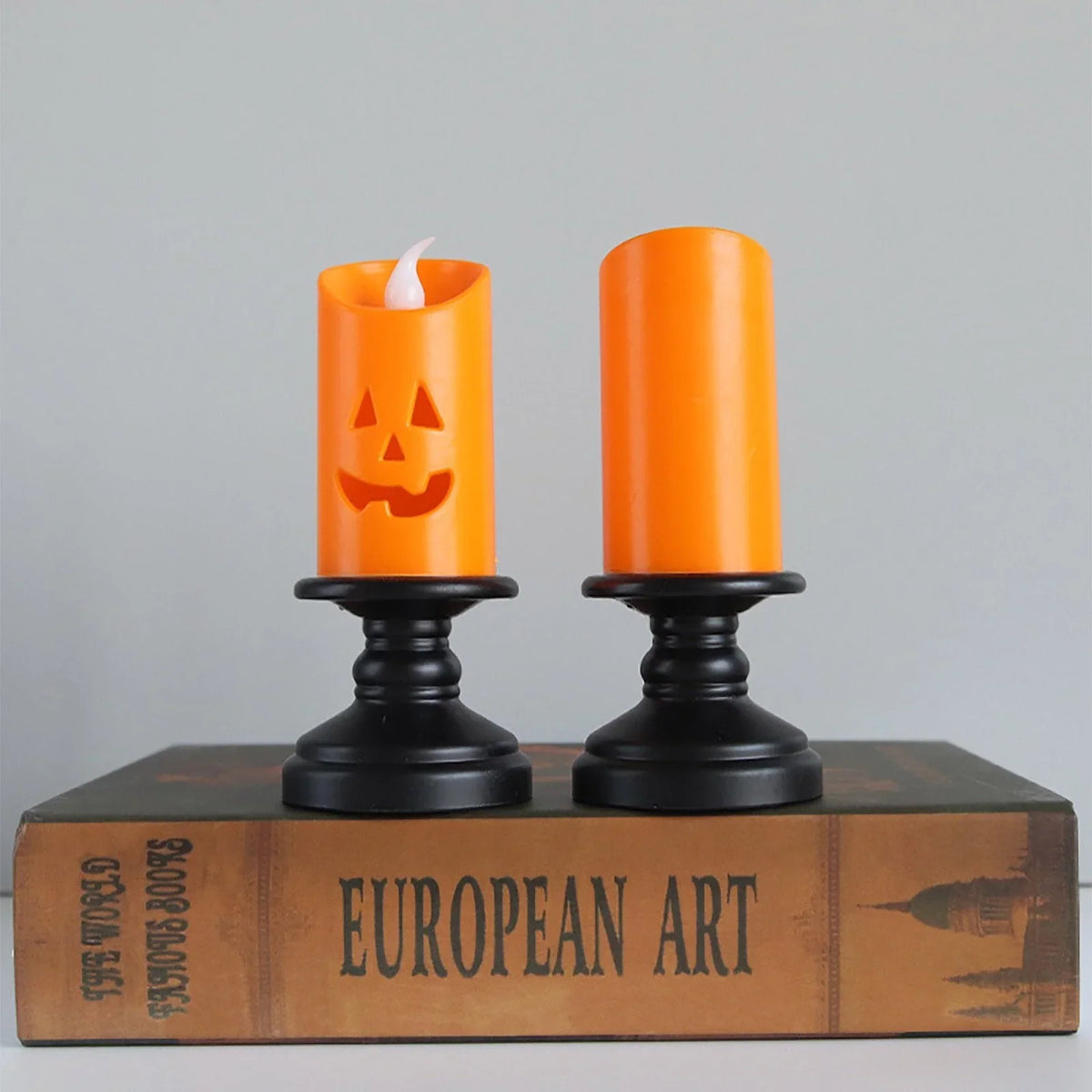 Pumpkin Decoration LED Battery-Powered Ghost Face