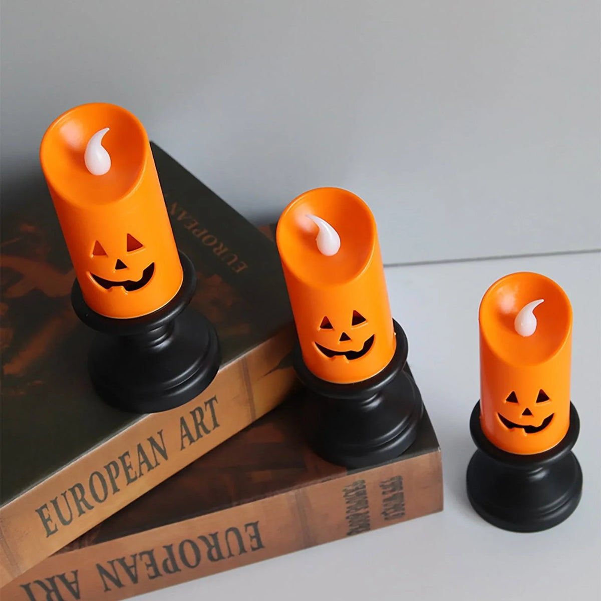 Pumpkin Decoration LED Battery-Powered Ghost Face