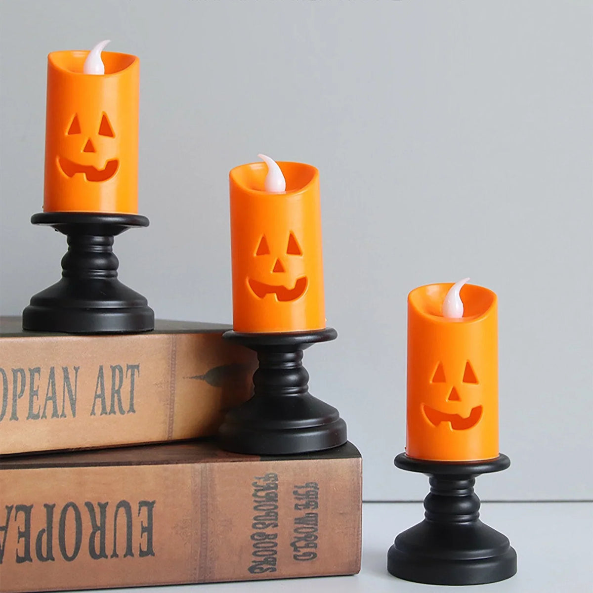 Pumpkin Decoration LED Battery-Powered Ghost Face
