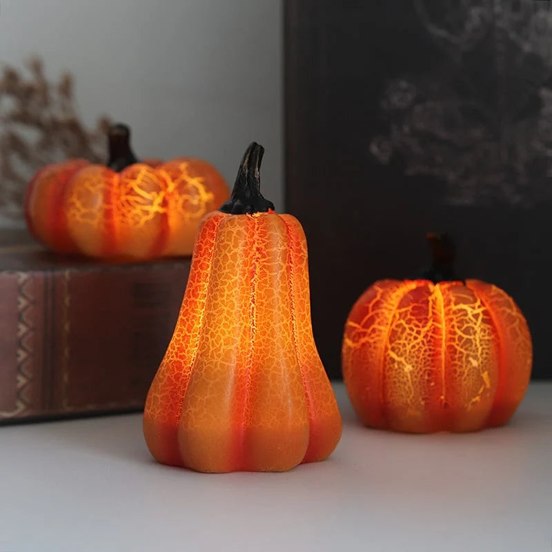 Pumpkin Lights Battery-Operated LED Resin Decor