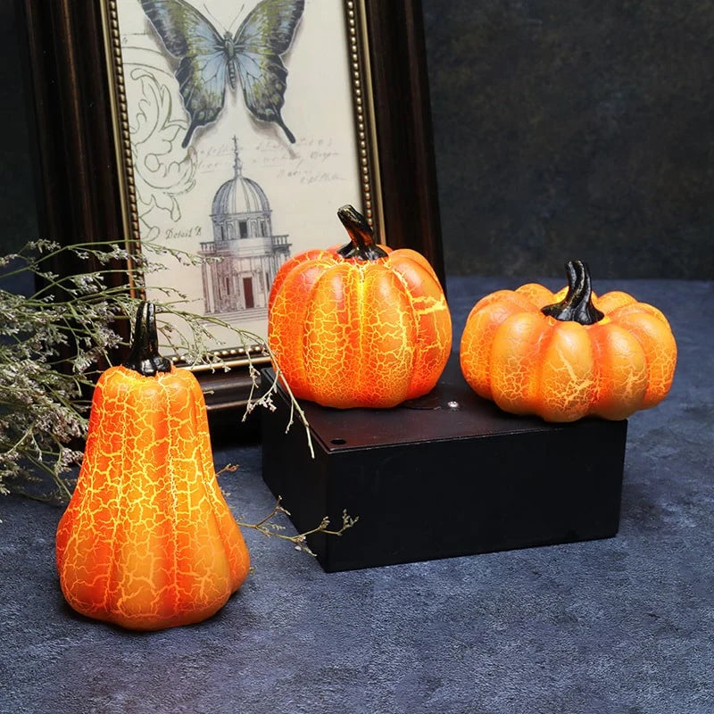 Pumpkin Lights Battery-Operated LED Resin Decor