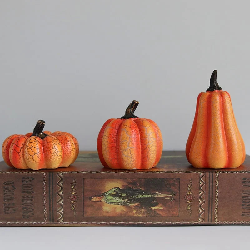 Pumpkin Lights Battery-Operated LED Resin Decor