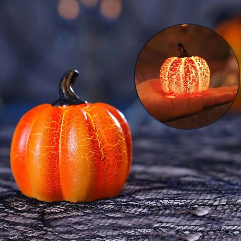 Pumpkin Lights Battery-Operated LED Resin Decor
