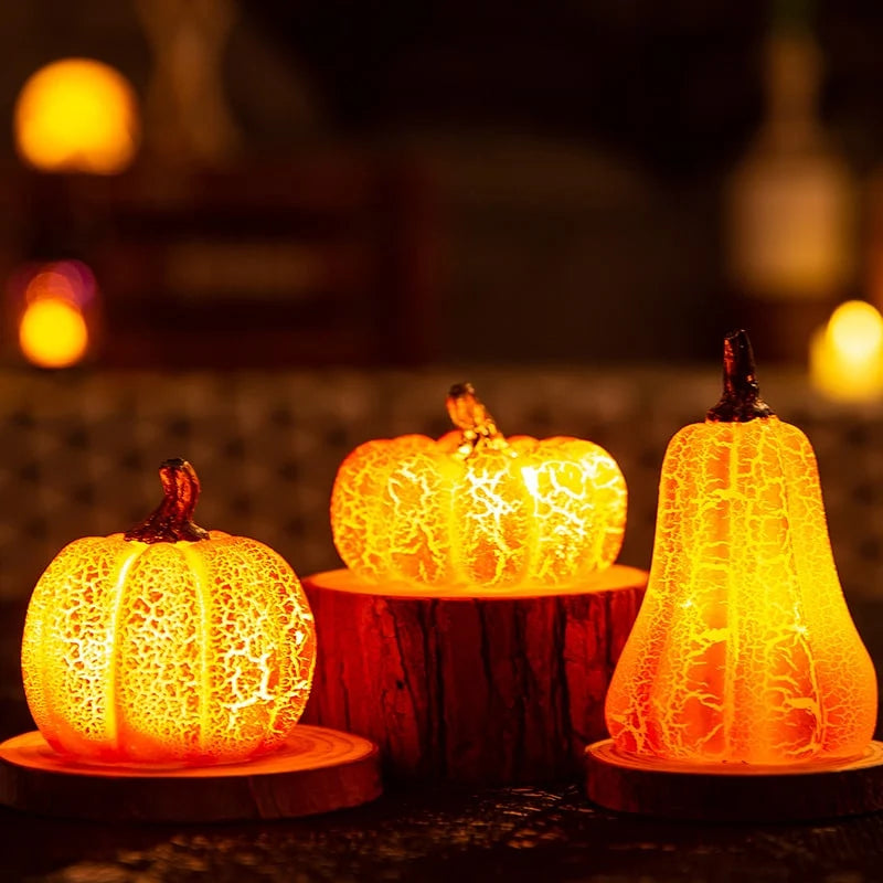 Pumpkin Lights Battery-Operated LED Resin Decor