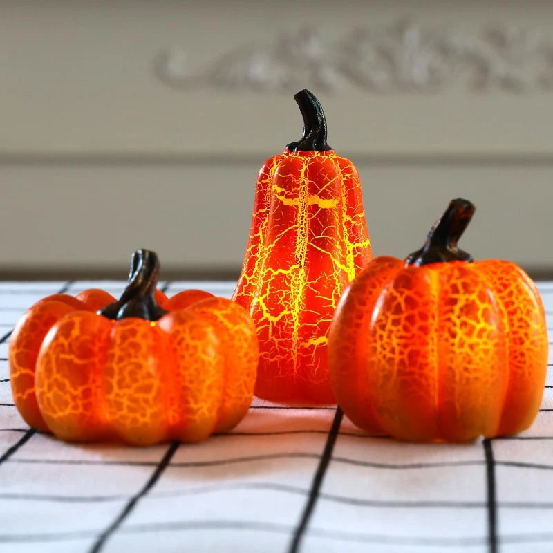 Pumpkin Lights Battery-Operated LED Resin Decor