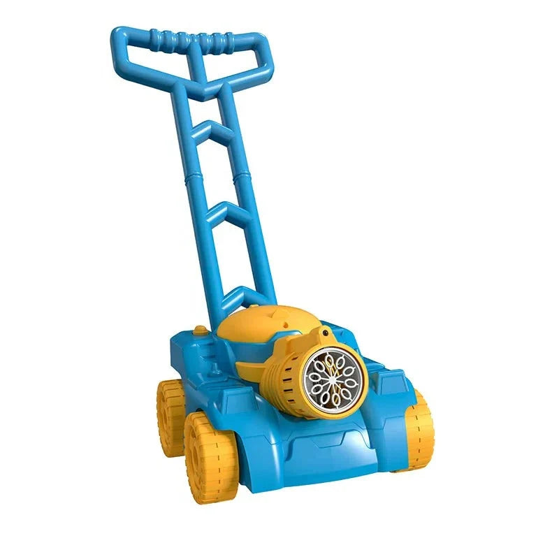 Push Mower Toy Wheel-Activated Bubble-Blowing