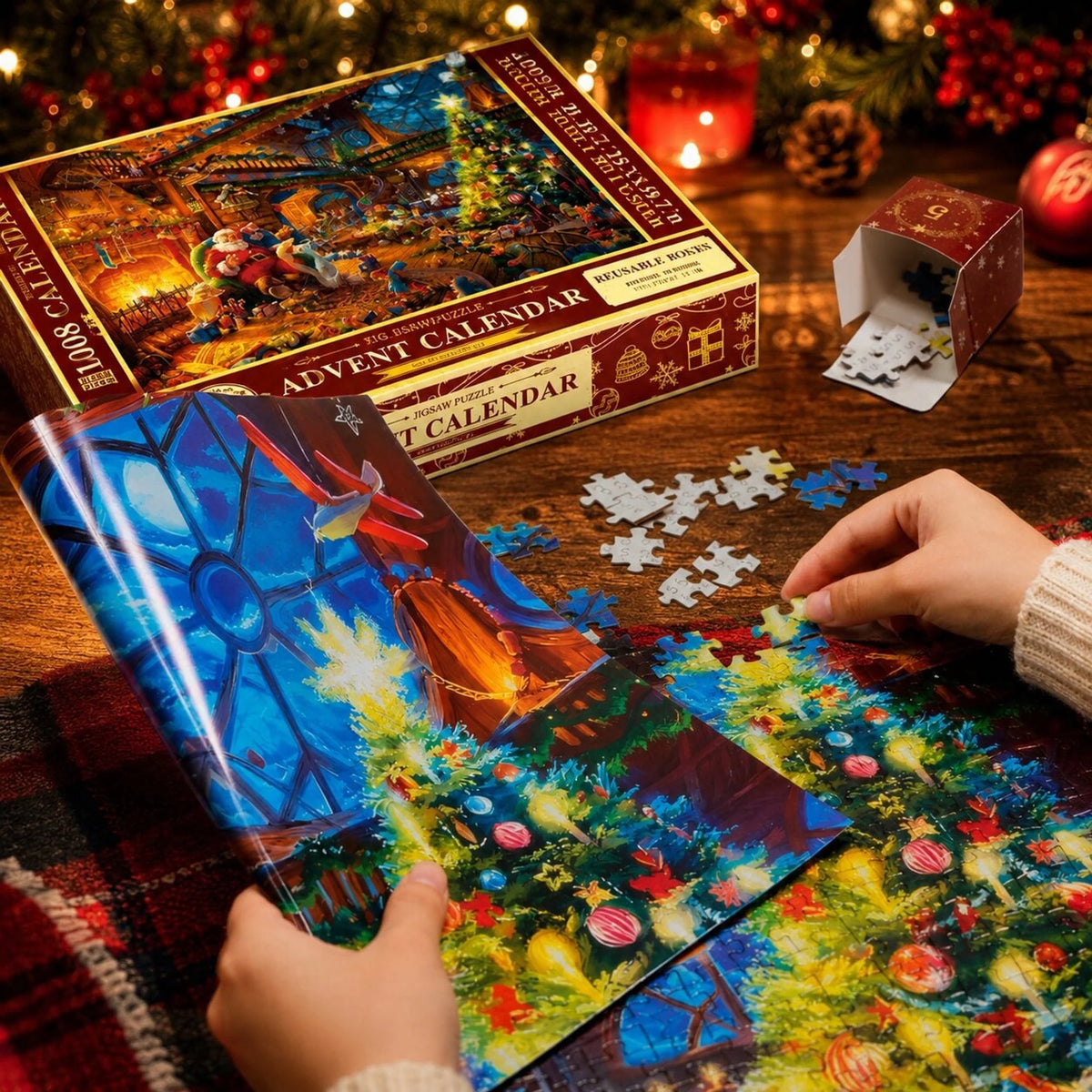 Puzzle Advent Calendar 1,008-Piece 24-Day Christmas Countdown