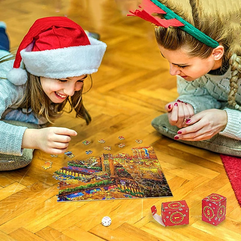 Puzzle Advent Calendar 1008 Pieces & 24 Daily Boxes