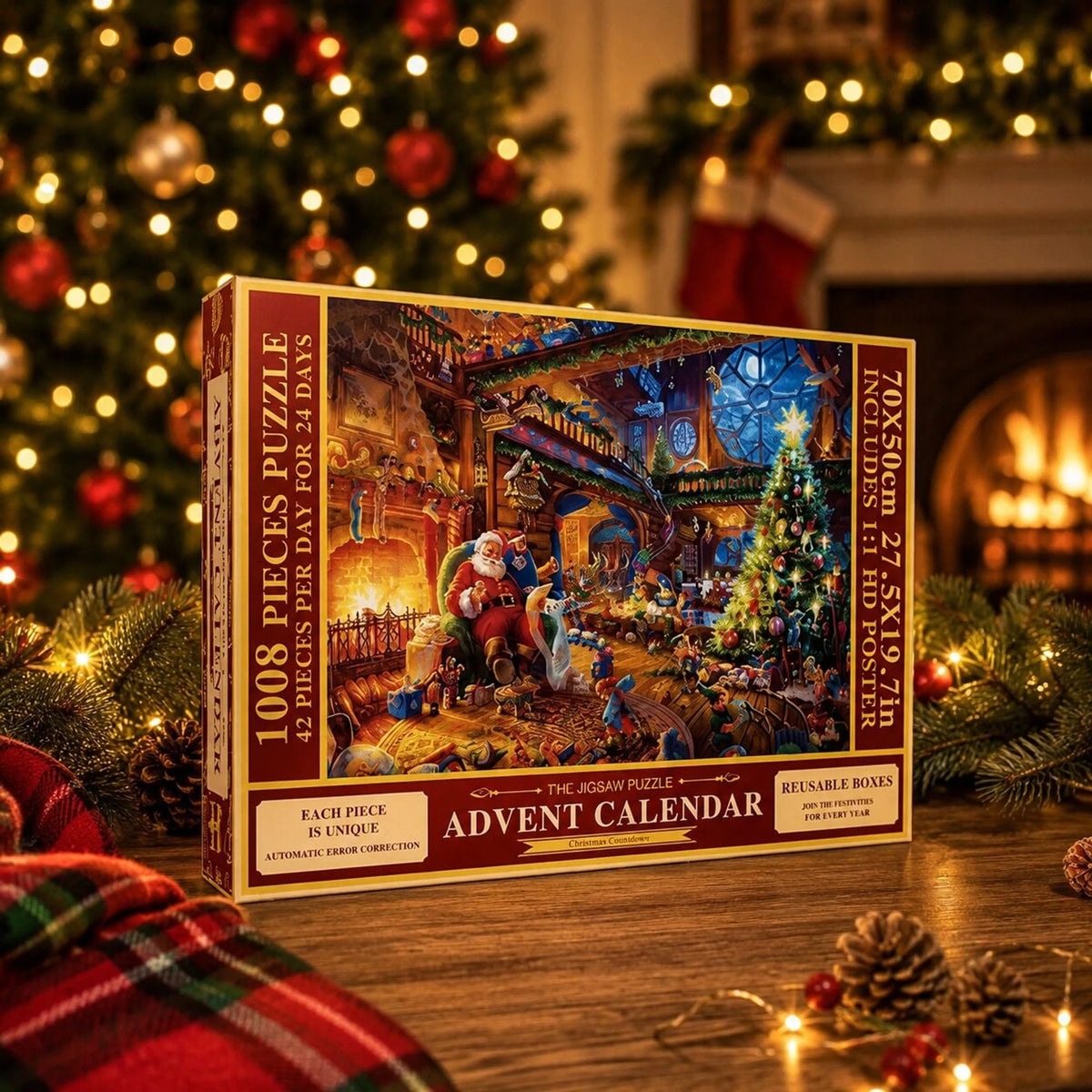 Puzzle Advent Calendar 1008 Pieces 24-Day Countdown