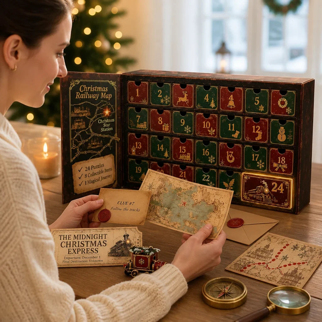 Puzzle Advent Calendar 24-Day Escape Room-Style Challenges