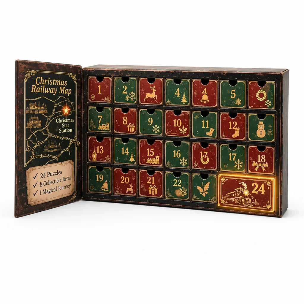 Puzzle Advent Calendar 24-Day Escape Room-Style Challenges