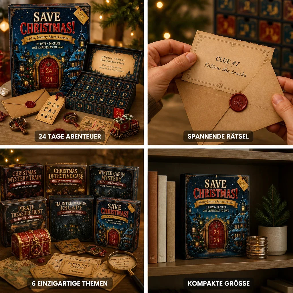Puzzle Advent Calendar 24-Day Escape Room-Style Challenges
