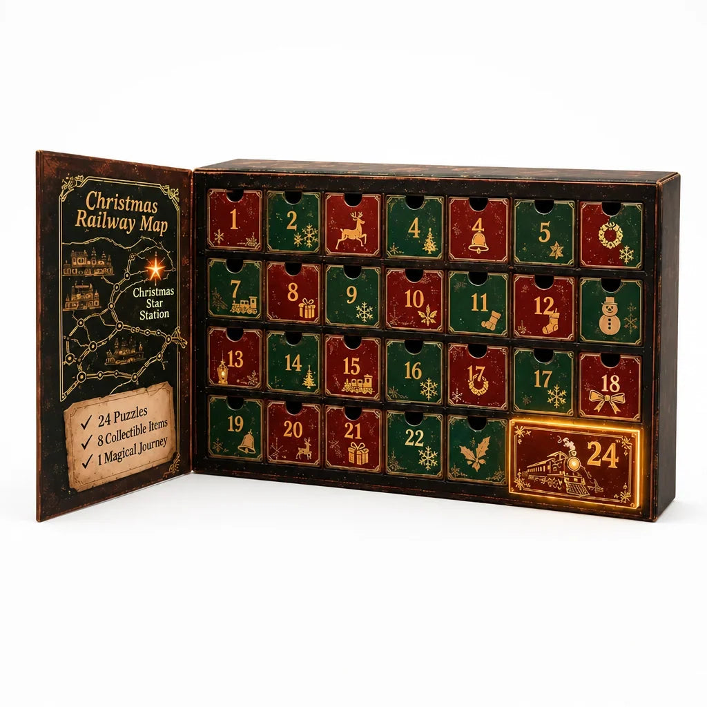 Puzzle Advent Calendar 24-Day Escape Room-Style Challenges