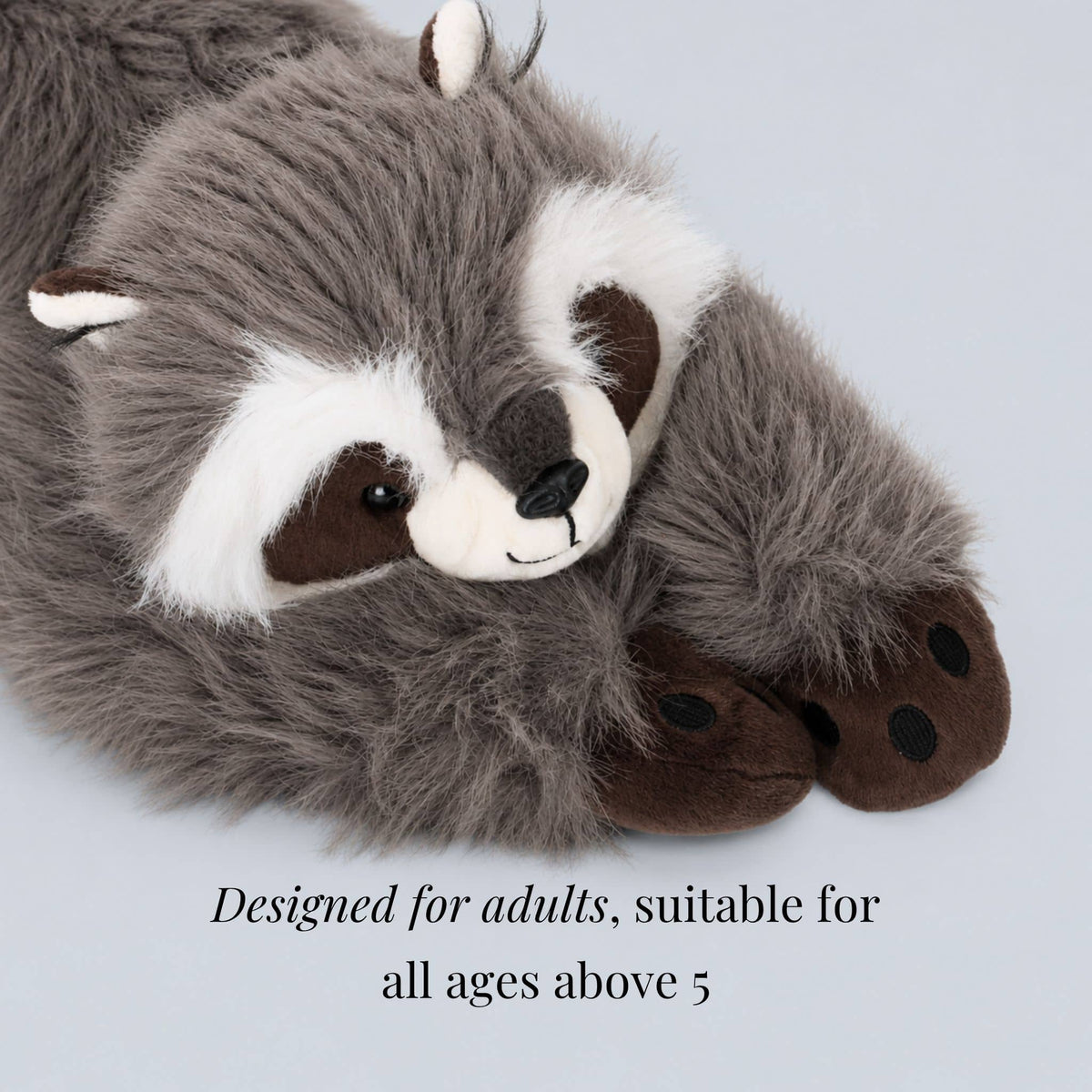 Raccoon Plush Toy Extra-Long Weighted Arms Comforting Hug Design