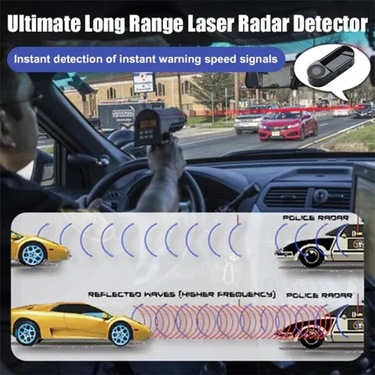 Radar Warning Device Solar-Powered Laser Detection Visual Alerts