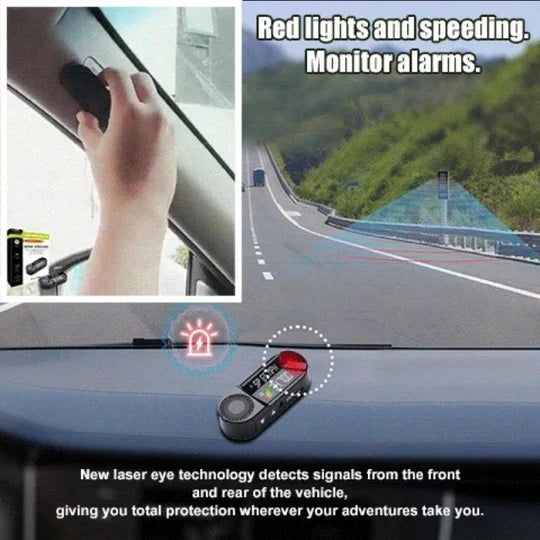 Radar Warning Device Solar-Powered Laser Detection Visual Alerts