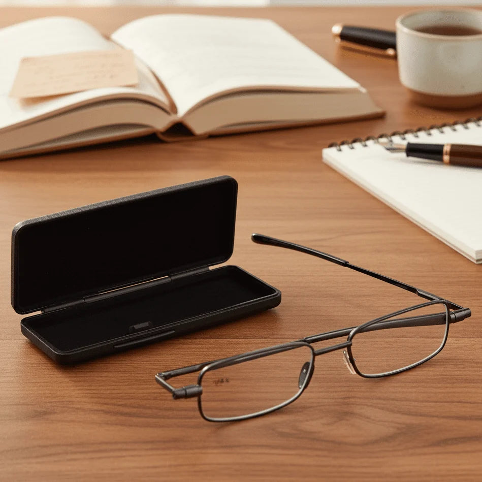 Reading Glasses Foldable Compact Design Flexible Spring Hinges