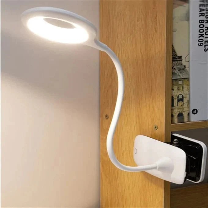 Reading Lamp Clip-On Dimmable Flexible Neck USB Powered