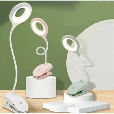 Reading Lamp Clip-On Flexible Neck Dimmable USB-Powered